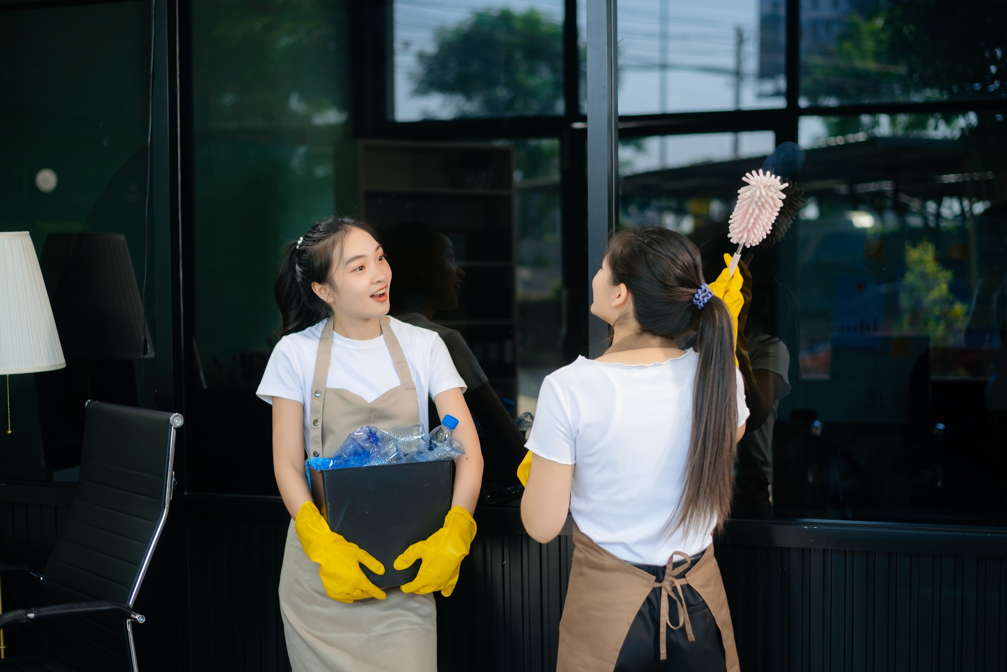 Enhance your office space with professional cleaning services. Spotless desks, hygiene,